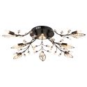 Plafoniera metal negru mat, cristale acrilice JANIS