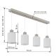 Pendule, Lustre suspendate - Lustra cu 4 pendule din sticla TRENT