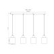Pendule, Lustre suspendate - Lustra cu 4 pendule din sticla TRENT