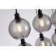 Pendule, Lustre suspendate - Lustra cu 6 pendule metal negru, sticla fumurie Radiance