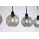 Pendule, Lustre suspendate - Lustra cu 4 pendule metal negru, sticla fumurie Radiance