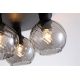 Plafoniere - Plafoniera cu 3 becuri metal negru, sticla fumurie Radiance