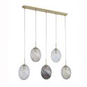 Lustra cu 5 pendule sticla colorata Whirl