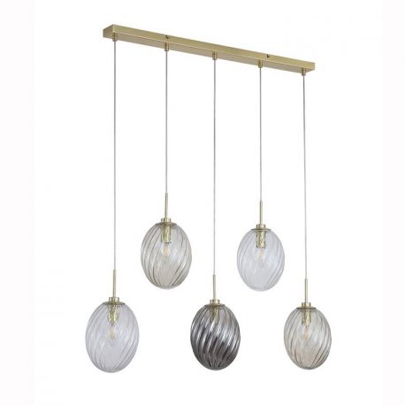 Pendule, Lustre suspendate - Lustra cu 5 pendule sticla colorata Whirl