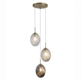 Pendule, Lustre suspendate - Lustra cu 3 pendule sticla colorata Whirl