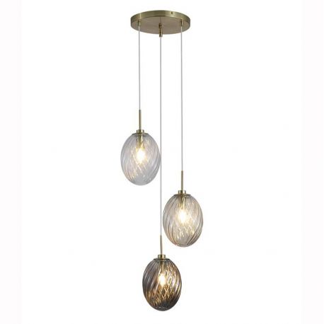 Pendule, Lustre suspendate - Lustra cu 3 pendule sticla colorata Whirl