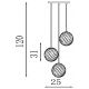 Pendule, Lustre suspendate - Lustra cu 3 pendule sticla colorata Whirl