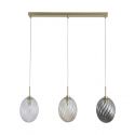 Lustra cu 3 pendule sticla colorata Whirl
