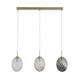 Lustra cu 3 pendule sticla colorata Whirl