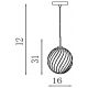 Pendule, Lustre suspendate - Pendul sticla champagne Whirl