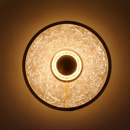 Aplice, corpuri de iluminat pentru pereti - Aplica decorativa metal auriu, acrilic LED Alexia