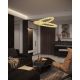 Candelabre, Lustre - Lustra decorativa metal auriu, piatra naturala LED Coralys