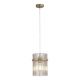 Pendule, Lustre suspendate - Pendul metal auriu, tije din sticla Swizzle