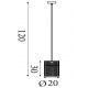 Pendule, Lustre suspendate - Pendul metal auriu, tije din sticla Swizzle