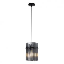 Pendule, Lustre suspendate - Pendul metal negru, tije din sticla Swizzle