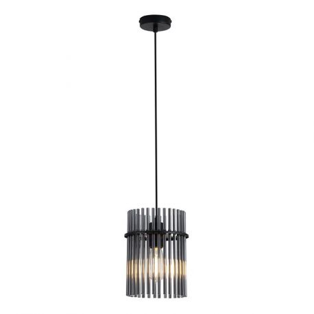 Pendule, Lustre suspendate - Pendul metal negru, tije din sticla Swizzle