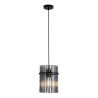 Pendul metal negru, tije din sticla Swizzle