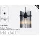 Pendule, Lustre suspendate - Pendul metal negru, tije din sticla Swizzle