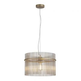 Pendule, Lustre suspendate - Lustra suspendata metal auriu, tije din sticla Swizzle