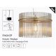 Pendule, Lustre suspendate - Lustra suspendata metal auriu, tije din sticla Swizzle