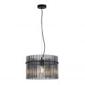 Lustra suspendata metal negru, tije din sticla Swizzle