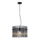 Pendule, Lustre suspendate - Lustra suspendata metal negru, tije din sticla Swizzle