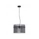 Pendule, Lustre suspendate - Lustra suspendata metal negru, tije din sticla Swizzle