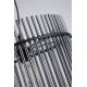Pendule, Lustre suspendate - Lustra suspendata metal negru, tije din sticla Swizzle