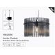 Pendule, Lustre suspendate - Lustra suspendata metal negru, tije din sticla Swizzle