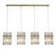 Pendule, Lustre suspendate - Lustra suspendata metal auriu, tije din sticla Swizzle 4L