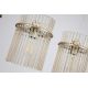 Pendule, Lustre suspendate - Lustra suspendata metal auriu, tije din sticla Swizzle 4L
