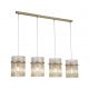 Pendule, Lustre suspendate - Lustra suspendata metal auriu, tije din sticla Swizzle 4L