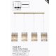 Pendule, Lustre suspendate - Lustra suspendata metal auriu, tije din sticla Swizzle 4L