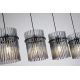 Pendule, Lustre suspendate - Lustra suspendata metal negru, tije din sticla Swizzle 4L