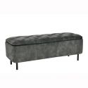Bancheta cu spatiu de depozitare Catifea Verde inchis, EN VOGUE 120cm