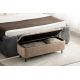 Banchete-Tabureti - Bancheta cu spatiu de depozitare Catifea bej, EN VOGUE 120cm