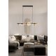 Pendule, Lustre suspendate - Lustra sticla transparenta si chihlimbar Sunbeam 7L