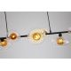 Pendule, Lustre suspendate - Lustra sticla transparenta si chihlimbar Sunbeam 7L
