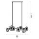 Pendule, Lustre suspendate - Lustra sticla transparenta si chihlimbar Sunbeam 7L