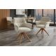 Seturi scaune, HoReCa - Set de 2 scaune pivotante picioare din lemn LE GRAND bej chenille