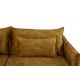 Canapele - Canapea extensibila, Catifea Galben Mustar APARTMENT 215cm