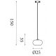Pendule, Lustre suspendate - Pendul LED metal auriu sticla decorativa Confetti