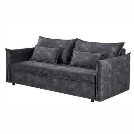 Canapele - Canapea extensibila, Catifea Gri APARTMENT 215cm