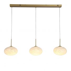 Pendule, Lustre suspendate - Lustra LED suspendata metal auriu sticla decorativa Confetti