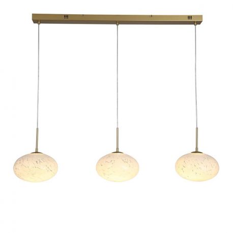 Pendule, Lustre suspendate - Lustra LED suspendata metal auriu sticla decorativa Confetti