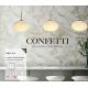Pendule, Lustre suspendate - Lustra LED suspendata metal auriu sticla decorativa Confetti