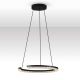 Pendule, Lustre suspendate - Lustra circulara aluminiu negru GREAMY D-46cm