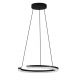 Pendule, Lustre suspendate - Lustra circulara aluminiu negru GREAMY D-46cm