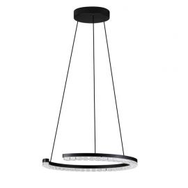 Lustra circulara aluminiu negru GREAMY D-46cm