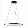 Lustra circulara aluminiu negru GREAMY D-65cm